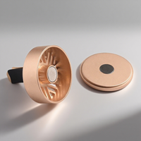 Clip de désodorisant de voiture magnétique en or rose, support d'aromathérapie en métal avec conception évidée pour la diffusion de parfum