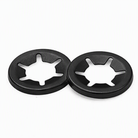 65Mn Spring Steel Black Oxide Spn External Self-locking Round Flat Star Push Nuts for Axis Etainers Washer Push on Fastener