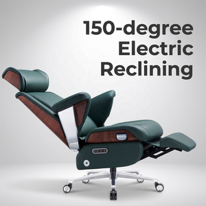 Intelligenter Elektrischer Massage-Chefsessel - Echtes Leder, 6-Tasten Handbedienung, Ganzkörper-Airbag & Belüftung Funktionaler Chef-Stuhl - Product Image 1