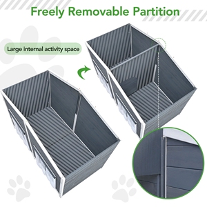 ארבע עונות אוניברסלי כלבים בית כלבים נתיק עץ חסין גשם כלב בית כלב כלב כלוב - Product Image 4