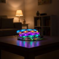 Intelligente RGB LED-Lichtstreifen Flexibles Farbwechsel-Lichtband mit Fernbedienung & Musik-Synchronisation für Schlafzimmer, Wohnzimmer & TV-Hintergrundbeleuchtung