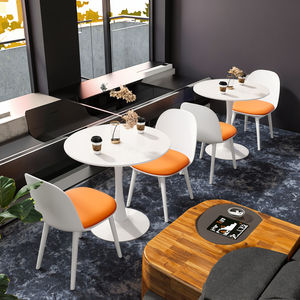 Juego de mesa de comedor y silla de madera maciza redonda moderna para espacios pequeños Una Mesa Dos sillas - Product Image 6