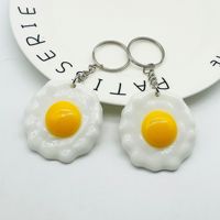Porte-clés pendentif œuf alimentaire simulé à prix de gros, cadeaux promotionnels souvenirs, accessoires de sac, cadeau porte-clés