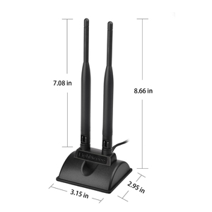 Dual Band 2.4GHz 5.8GHz cơ sở từ tính Wifi Ăng Ten RP-SMA nam nối cao su PCI-E USB Router không dây ăng-ten thông tin liên lạc - Product Image 6