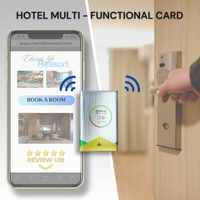 OEM/ODM Smart Home Hotel Key Card Brosse PVC NFC + Puce Epoxy 13.56MHz pour Promotion Commerciale Numérique Paiement Google Review Card