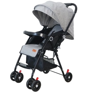 Cochecito de bebé alto y ligero, plegable, bidireccional, con amortiguación, para recién nacidos, con estructura de acero inoxidable. - Product Image 1