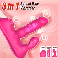 Vollständig Silikonummanteltes Stoß- und Vibrations-Massagekissen mit APP- und Fernbedienungs-Doppelsteuerung, Einsetzbarer Persönlicher Intim-Massager für Frauen