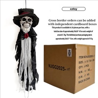 Cabeza de Fantasma Colgante Animada de Halloween: Esqueleto, Zombi, Bruja, Vampiro, Monja - Accesorio de Terror Luminoso Activado