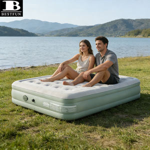 Matelas pneumatique gonflable surélevé Queen Size à pompe intégrée, portable, pour la maison, les invités et le camping - Product Image 5