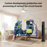 Servicios de Fabricación y Ensamblaje de PCBA con Más de 12 Años de Experiencia, Se Requiere Gerber BOM, Ensamblaje SMT, Circuito Impreso para Ventilador de Techo