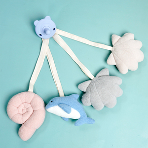 Chaîne factice en forme de pétoncle en peluche, support de dentition, organisateur de jouets de dentition pour bébés, couette, coquillage, porte-sucette Toddy - Product Image 1