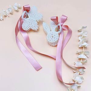 French Style Retro Cross-border Handmade Children's Elegant Strap Grab <b>Clip</b> Pearl Shape Crystal Hairpin Christmas Gift - Product Image 2