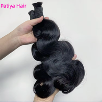 Mèches de cheveux vierges non traitées, double trame, tresses bohèmes, couleur naturelle, cheveux bruts cambodgiens en vrac, cheveux humains à tresser 12A pour femmes noires