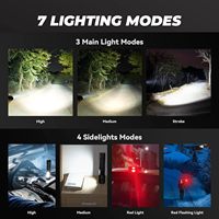 Linterna LEP Recargable con Zoom y Logo Personalizado Gratuito, Antorchas Láser LED de 100000 Lúmenes con Luz de Trabajo COB