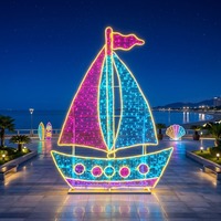 Outdoor Seepferdchen LED-Skulptur-Leuchte IP65 Wasserdicht Mehrfarbiges Seillicht-Motiv für Landschaft Weihnachten Halloween Festival