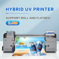 Imprimante hybride UV grand format LANQI RM2100PRO de qualité commerciale, haute vitesse, haute productivité, haute efficacité, haute précision
