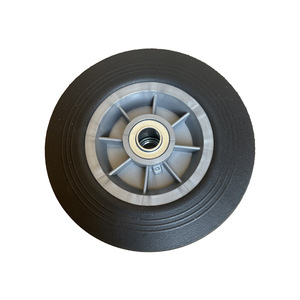 Solid Rubber Caster Wheels 8 Inch Ball Bearing Firm Tread <b>For</b> Handcarts And <b>Tool</b> <b>Carts</b> - Product Image 4