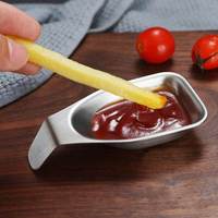 Petite coupelle à sauce dorée en acier inoxydable 304 de style coréen, pour usage commercial, créative, pour pâte de crevettes et boulettes de viande