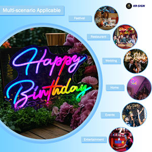 핫 트렌드 스마트 컨트롤 밝기 동기화 리듬 컬러풀 생일 LED 네온 사인 파티 축하 행사 장식 조명 - Product Image 3