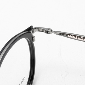 Monture <span class=keywords><strong>de</strong></span> lunettes M3114 unisexe en acétate et titane, faite à la main, avec un effet goutte d'huile en caoutchouc souple et tendance - Product Image 5