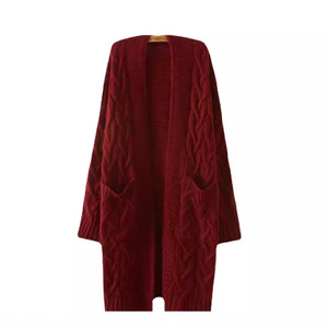 Suéter Abrigo de <span class=keywords><strong>Mujer</strong></span> Otoño <span class=keywords><strong>Invierno</strong></span> 2025, Versión Coreana, Holgado, Color Sólido, Cárdigan <span class=keywords><strong>Largo</strong></span> de Punto, Chaqueta Cálida - Product Image 5