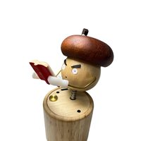 Joli mini-ornement de table, jouet décoratif cinétique créatif en bois sculpté à la main pour bureaux et papeteries