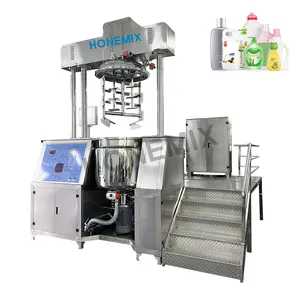 Trau dồi tự động hóa PLC sưởi ấm chân không nhũ hóa Mixer mỹ phẩm làm trắng máy làm kem 500kg