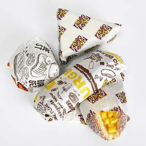 กระดาษห่ออาหารแบบใช้แล้วทิ้ง พิมพ์ลายได้ตามต้องการ กันน้ำมัน กันน้ำ สำหรับร้านอาหาร ปิกนิก งานปาร์ตี้ - Product Image 5