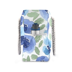 Lady Tropical Weekender Custom Flower Printed Large Waterproof Polyester Tote <b>Bag</b> <b>Beach</b> HandBag for Summer Holiday - Product Image 3