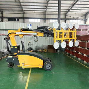 Robot de levage hydraulique jaune à ventouses avec bras inclinable et six ventouses pour levage de charges lourdes - Product Image 6