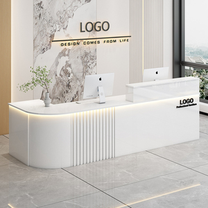 Custom Bar Counter Cash Register <strong>Desk</strong> <strong>Compact</strong> Store Counter Curved <strong>Corner</strong> Table Minimalist Modern Reception Company Front <strong>Desk</strong> - Product Image 4