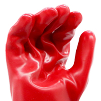 Gants de travail industriels robustes en PVC rouge, résistants à l'eau, à l'acide, à l'huile et aux produits chimiques, fabriqués en Chine par MAXITOUGH