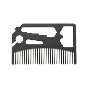 Herramienta de tarjeta de Peine de barba 10 en 1 de acero inoxidable irrompible - Product Image 2