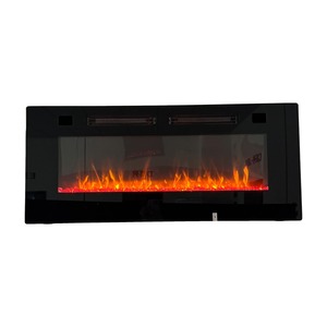 Chimenea eléctrica silenciosa de ahorro de energía 750W Modo ecológico Superficie de vidrio templado de 5mm Tamaños de 30-60 pulgadas disponibles - Product Image 1