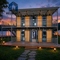 Villa conteneur de luxe extensible avec panneaux sandwich, personnalisable et écoénergétique, construction facile pour gîte et cabane de glamping