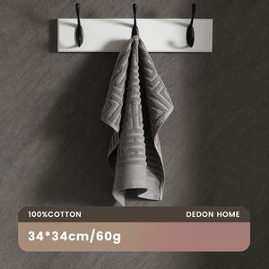 Serviette de bain 100% coton avec logo personnalisé Serviette de bain en coton jacquard de luxe avec boucles épaisses Essuie-mains en coton à boucles épaisses - Product Image 6