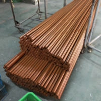 Vente d'usine : Ensemble de tringles à rideaux en bois de style malaisien de 28 mm, de 3 à 10 pieds, avec embouts et longs supports, bois jaune-brun, rail Langsir, tige Kayu