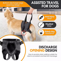 Harnais réglable pour chien pour les pattes arrière, soutien pour la chirurgie du ligament croisé antérieur, attelle de soutien pour pattes arrière, ensemble de harnais rembourré doux pour chien