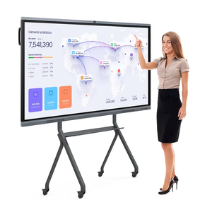 65-inch Android <span class=keywords><strong>OS</strong></span> kỹ thuật số bảng trắng đa cảm ứng tương tác phẳng cho cuộc họp văn phòng làm việc từ xa bảng thông minh cho tối ưu - Product Image 1