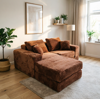 Ensemble de meubles de salon modernes sur mesure, canapé convertible en forme de L, canapé sectionnel, vente en gros, mousse compressée
