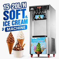 Machine à glace molle double tête ZB-BQL268YL à refroidissement préalable au sol 220V 1600W GREE Asbera R22 Meilleure vente