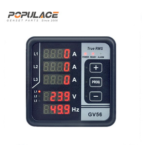 มิเตอร์วัดไฟฟ้าแบบดิจิตอลสามเฟส รุ่น Populace GV57 แสดงค่า True RMS แรงดัน กระแส ความถี่ อะไหล่เครื่องกำเนิดไฟฟ้า - Product Image 2