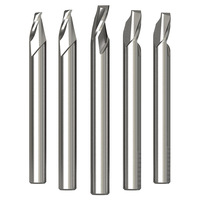 Fresa Espiral de un Solo Filo BEILI de 3-12mm, HSS 6542, para Fresado de Aluminio, Máquina de Grabado CNC, Perfil de Plástico y Acero