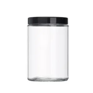 玻璃梅森罐头罐，直边透明玻璃罐酸奶泡菜棕榈心罐储存容器