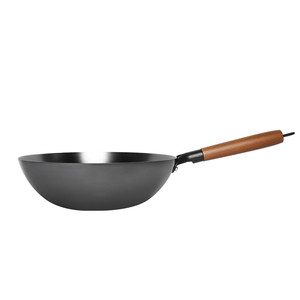 Nouvelle <span class=keywords><strong>Poele</strong></span> a Frire En Fonte De 30cm Sans Revetement, Epaisseur 3 - 4mm, Manche En Bois, Pour La Salle a Manger - Product Image 3