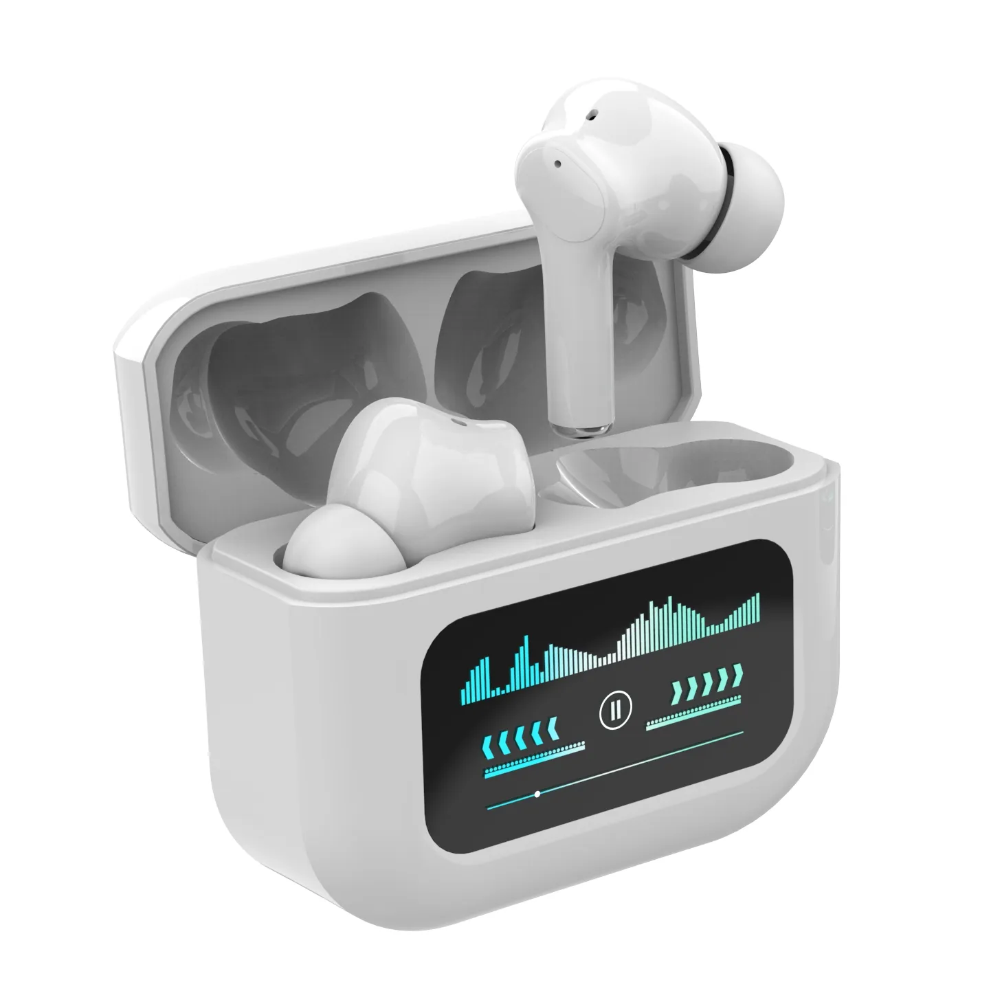 Auricolari senza fili con schermo LCD Touch 50H Playtime in-Ear vero auricolare senza fili cuffie con custodia di ricarica