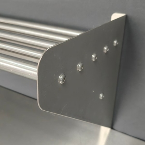 Étagère murale en acier inoxydable argenté VICTORY Source Factory, modèle VCT, capacité 100 kg, armoires pour la restauration, les hôtels et les restaurants - Product Image 6