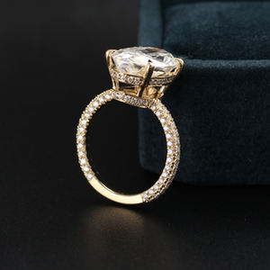 Кольцо MaiYi Moissanite Gra Flower из позолоченного серебра с натуральным камнем в скандинавском стиле для мужчин и женщин - Product Image 3