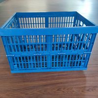 Caisse de transport pliable en plastique haute résistance, épaisse, pour fruits et légumes frais, supermarché