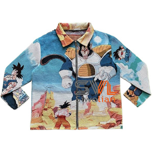 Chaquetas de Anime Tapiz personalizado Chaquetas con cremallera <span class=keywords><strong>Chaqueta</strong></span> de talla grande para hombre Abrigo Streetwear <span class=keywords><strong>Jack</strong></span> Tapestri personalizado para hombre Ropa - Product Image 1